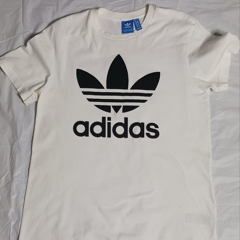 white Adidas t-shirt